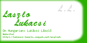 laszlo lukacsi business card