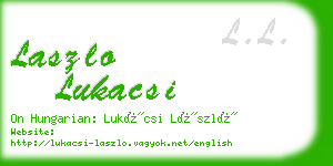 laszlo lukacsi business card